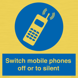 Switch mobile phones off or to silent